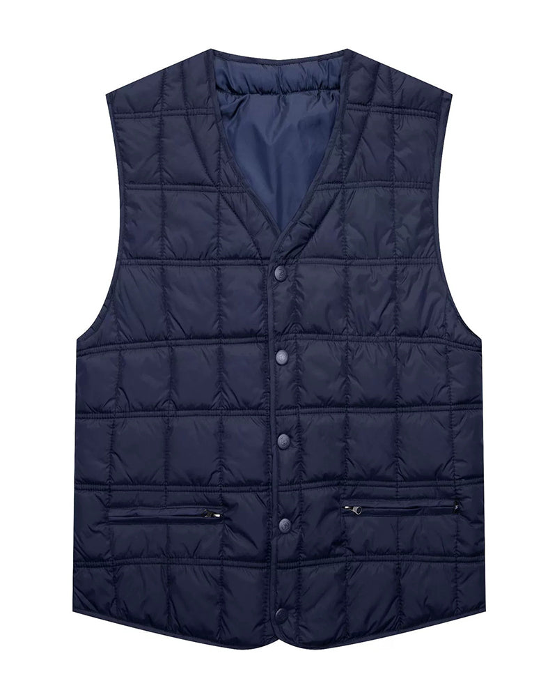 Big & Tall Men's Solid Color Warm Down Vest L-5XL - Image 10