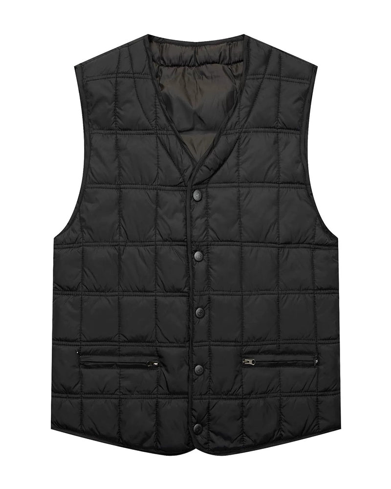 Big & Tall Men's Solid Color Warm Down Vest L-5XL - Image 8