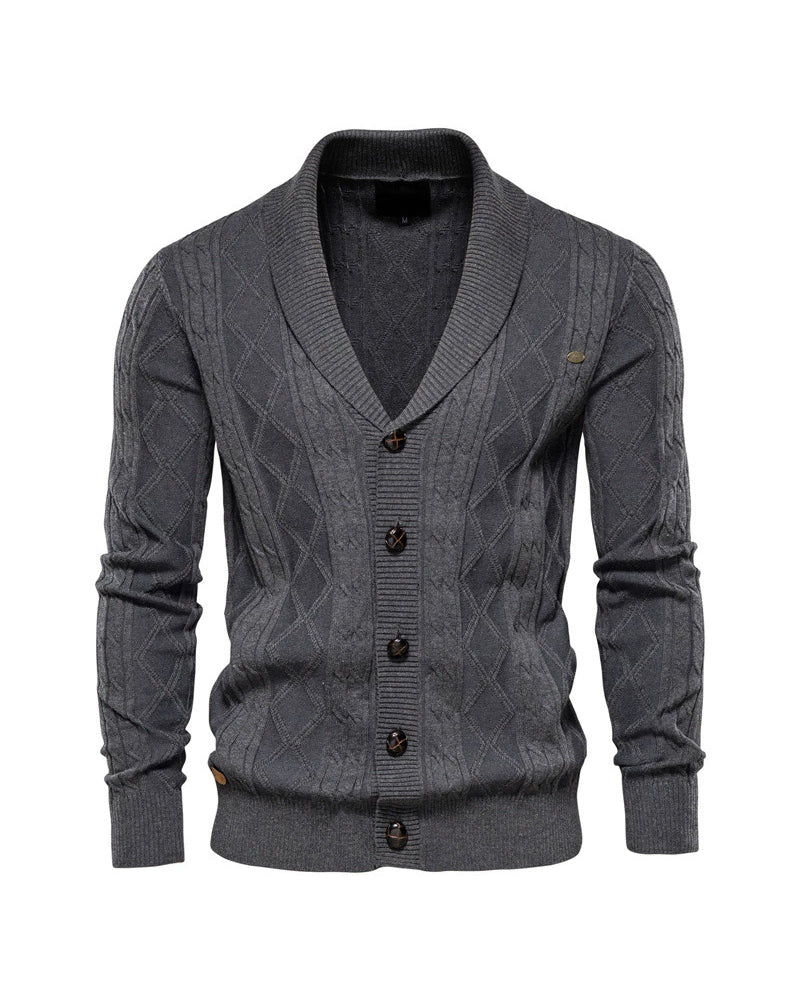 Big & Tall Men's V-Neck Long Sleeve Sweater Cardigan Coat M-3XL - Image 4